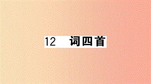 （安徽專用）九年級語文下冊 第三單元 12 詞四首習題課件 新人教版.ppt