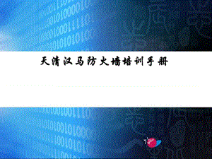 天清漢馬防火墻培訓(xùn)手冊.ppt