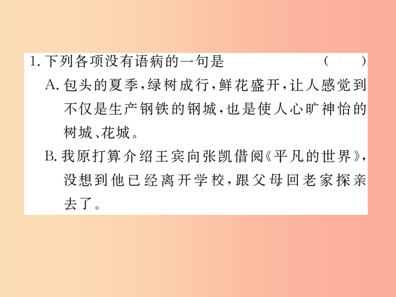 八年级语文下册 期末专题三 语病与标点习题课件 苏教版.ppt_第2页