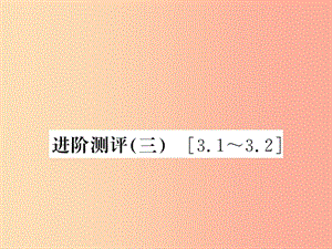 （湖北專用）2019-2020八年級(jí)物理上冊(cè) 進(jìn)階測(cè)評(píng)（三）習(xí)題課件 新人教版.ppt