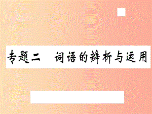 （武漢專用）2019年八年級語文上冊 專題二 詞語的辨析與運用習題課件 新人教版.ppt