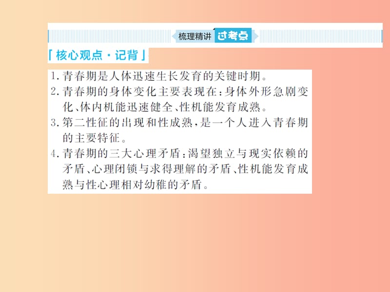 （聊城专版）2019年中考道德与法治总复习 七上 第二单元 青春的脚步 青春的气息课件.ppt_第3页