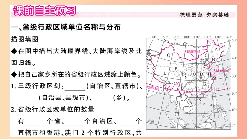 八年级地理上册 第一章 第二节 中国的行政区划习题课件 （新版）湘教版.ppt_第2页