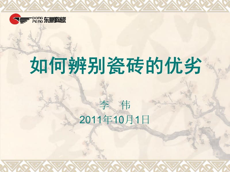 如何辨别瓷砖的优劣-李伟.ppt_第1页