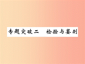 （百色專版）2019屆中考化學(xué)畢業(yè)總復(fù)習(xí) 第2編 重點(diǎn)專題突破篇 專題突破2 檢驗(yàn)與鑒別課件.ppt