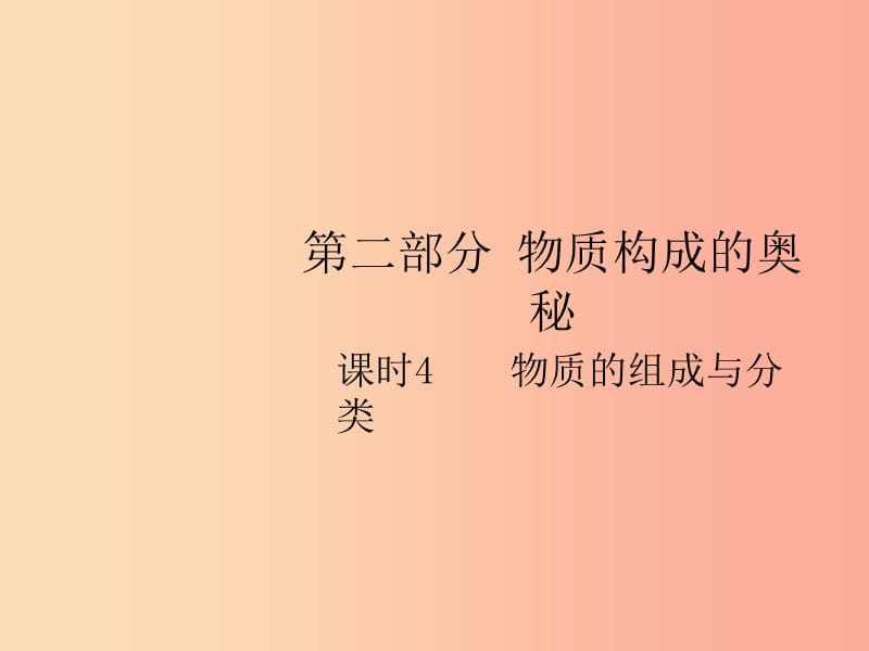 山西省2019届中考化学复习 课时4 物质的组成与分类课件.ppt_第1页