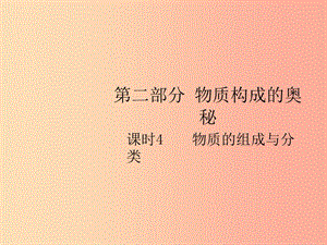 山西省2019屆中考化學復習 課時4 物質(zhì)的組成與分類課件.ppt