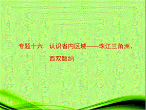 中考專題復習16認識省內(nèi)區(qū)域-珠江三角洲、西雙版納.ppt