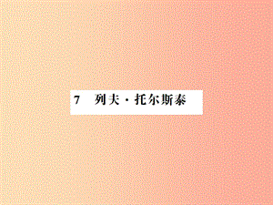 （河南專用）2019年八年級語文上冊 第2單元 7 列夫托爾斯泰習(xí)題課件 新人教版.ppt