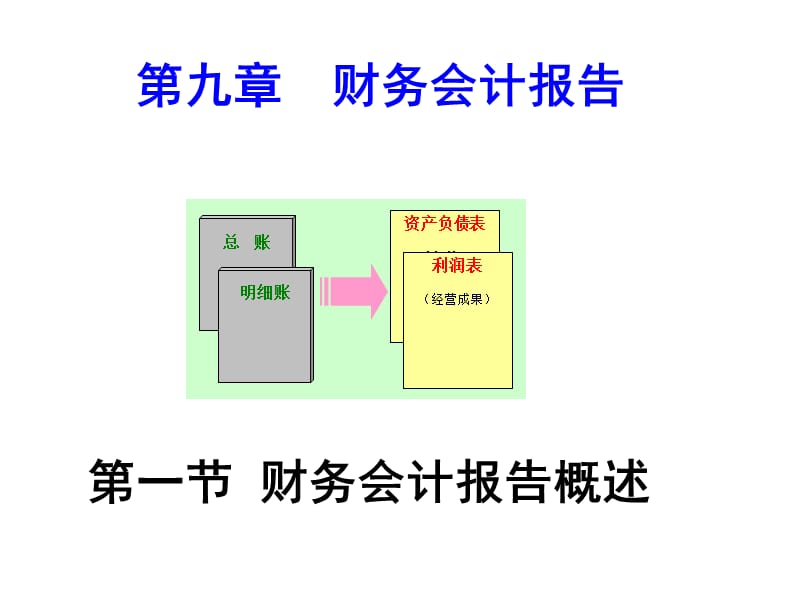 会计基础第九章财务会计报告.ppt_第1页