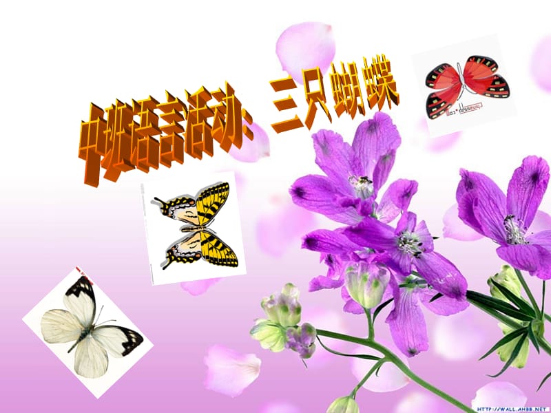 中班语言：三只蝴蝶.ppt_第2页