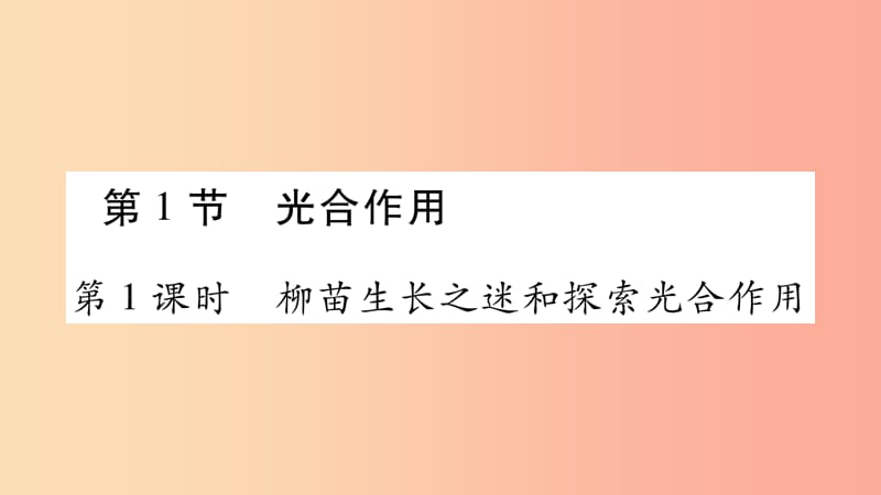 2019年七年级生物上册第3单元第5章第1节光合作用第1课时习题课件（新版）北师大版.ppt_第2页