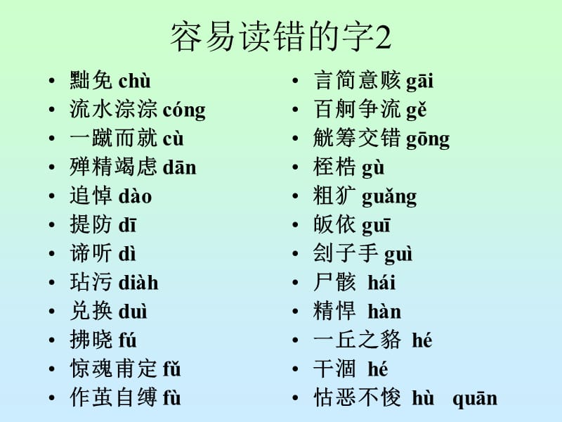 容易读错的字-英才苑.ppt_第2页