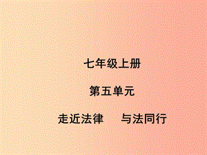 （聊城專版）2019年中考道德與法治總復(fù)習(xí) 七上 第五單元 走近法律 與法同行課件.ppt