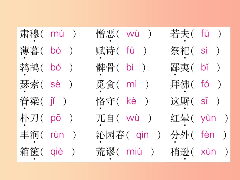 2019年九年级语文上册专题1拼音与汉字作业课件新人教版.ppt_第3页