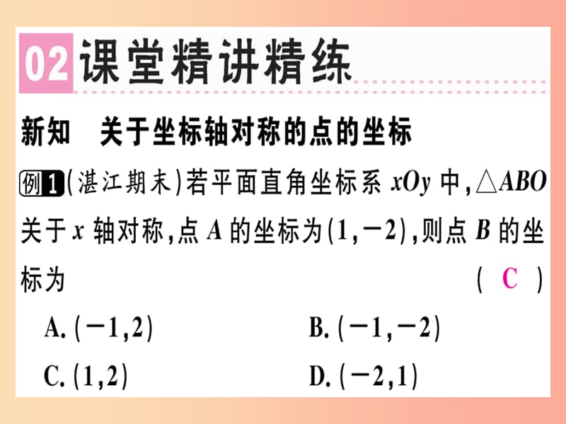 广东专用八年级数学上册第十三章轴对称13.2画轴对称图形2课件 新人教版.ppt_第3页