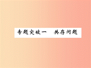 （百色專版）2019屆中考化學復習 第2編 重點專題突破篇 專題突破1 共存問題（精講）課件.ppt