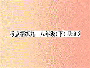 （課標(biāo)版）2019年中考英語準(zhǔn)點(diǎn)備考 第一部分 教材系統(tǒng)復(fù)習(xí) 考點(diǎn)精練九 八下 Unit 5課件.ppt