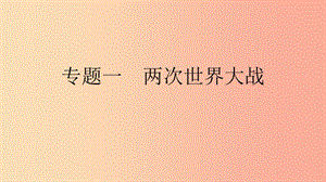 九年級歷史下冊 第三單元 第二次世界大戰(zhàn) 專題一 兩次世界大戰(zhàn)課件 北師大版.ppt