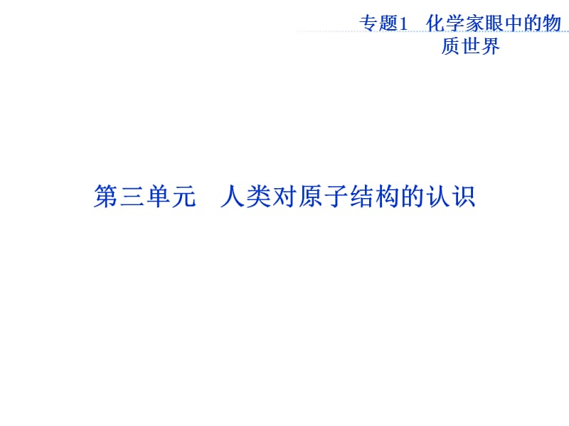 化学2017年高考总复习第三单元人类对原子结构的认识.ppt_第1页