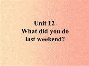 山東省七年級英語下冊 Unit 12 What did you do課件 新人教版.ppt