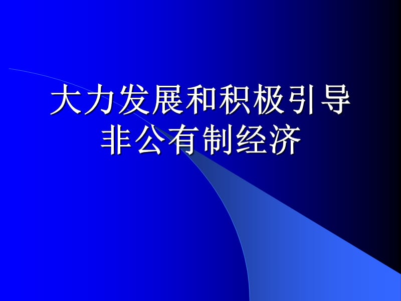 大力發(fā)展和積極引導(dǎo)非公有制經(jīng)濟(jì)(上).ppt_第1頁