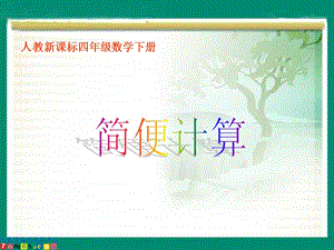 人教新課標(biāo)數(shù)學(xué)四年級下冊《簡便計算》.ppt