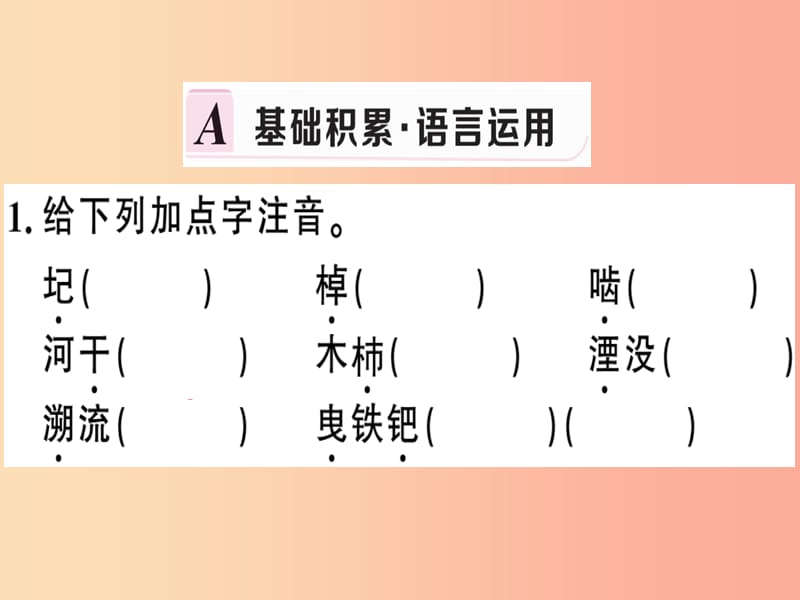 （贵州专版）2019春七年级语文下册 第六单元 24 河中石兽习题课件 新人教版.ppt_第2页