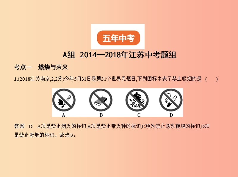 （江苏专版）2019年中考化学复习 专题十一 化学与能源（试卷部分）课件.ppt_第2页