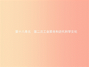 甘肅省2019年中考?xì)v史總復(fù)習(xí) 第四部分 世界古代史、近代史 第十八單元 第二次工業(yè)革命和近代科學(xué)文化課件.ppt