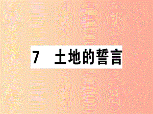 （安徽專版）2019春七年級語文下冊 第二單元 7 土地的誓言習(xí)題課件 新人教版.ppt