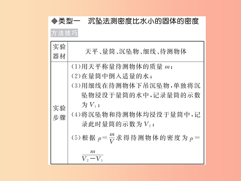 2019年八年级物理上册 专题七 测量物质密度的特殊方法习题课件（新版）教科版.ppt_第2页