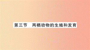 2019年八年級生物下冊 7.1.3 兩棲動物的生殖和發(fā)育課件 新人教版.ppt