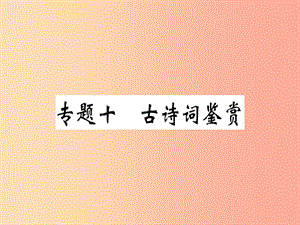 （通用版）2019年七年級語文上冊 專題十 古詩詞鑒賞習(xí)題課件 新人教版.ppt