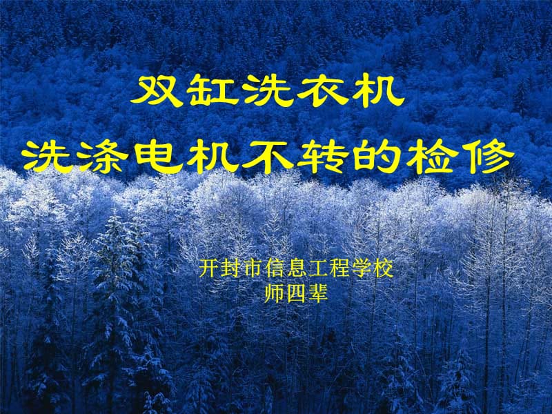 双缸洗衣机波轮不转的检修.ppt_第1页