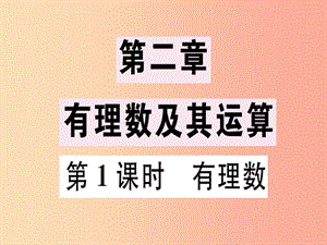 廣東省2019年秋七年級(jí)數(shù)學(xué)上冊(cè) 第二章 有理數(shù)及其運(yùn)算 第1課時(shí) 有理數(shù)習(xí)題課件（新版）北師大版.ppt