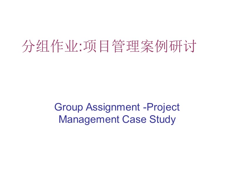 分组作业：项目管理案例研讨.ppt_第1页