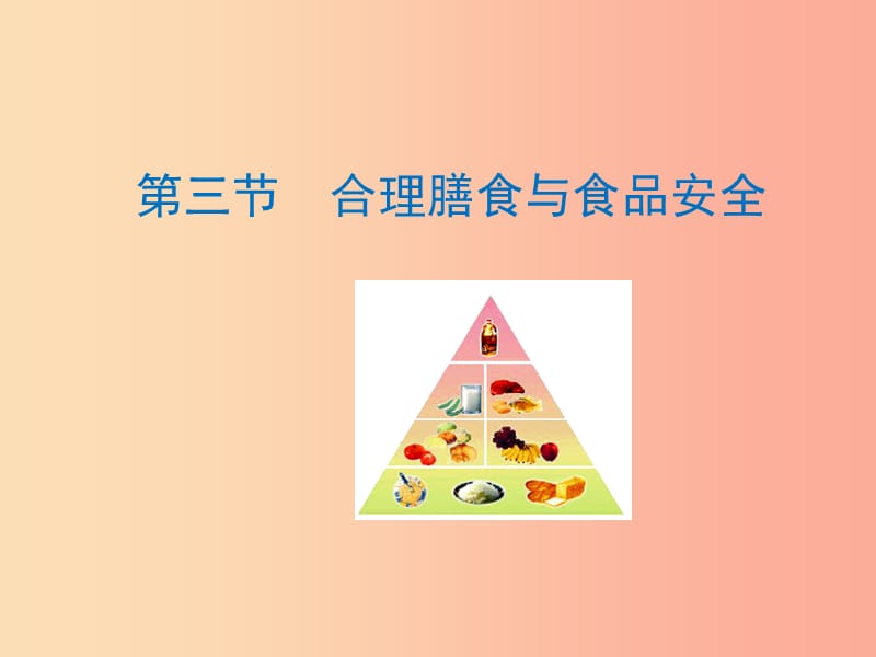 山东省安丘市七年级生物下册3.1.3合理膳食与食品安全课件新版济南版.ppt_第1页