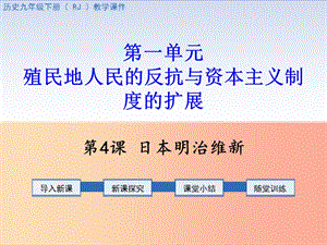 2019春九年級歷史下冊第一單元殖民地人民的反抗與資本主義制度的擴展第4課日本明治維新教學(xué)課件新人教版.ppt