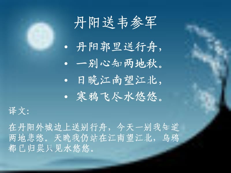 丹阳送韦参军诗歌鉴赏.ppt_第2页