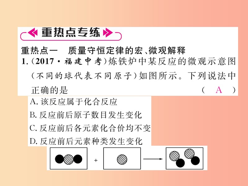 （安徽专版）2019秋九年级化学上册 第5单元 化学方程式重热点、易错点突破作业课件 新人教版.ppt_第2页