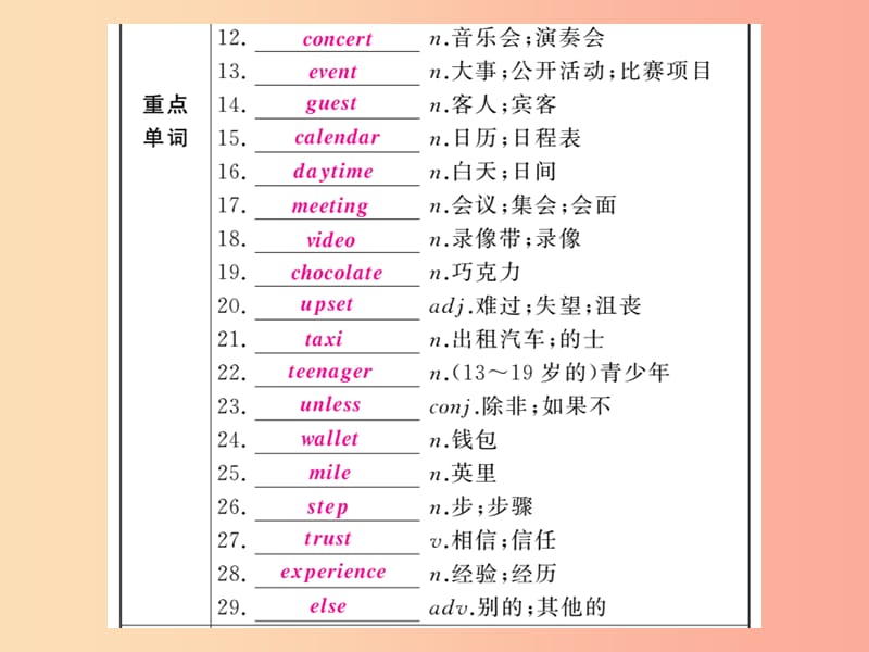 （人教通用）2019年中考英语复习 第一篇 教材过关 八上 第10课时 Units 9-10课件.ppt_第2页