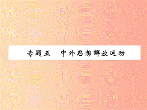 （貴陽(yáng)專版）2019屆中考?xì)v史總復(fù)習(xí) 第二編 熱點(diǎn)專題速查篇 專題5 中外思想解放運(yùn)動(dòng)（精練）課件.ppt