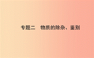 山東省東營市2019年中考化學(xué)復(fù)習(xí) 專題二 物質(zhì)的除雜、鑒別課件.ppt