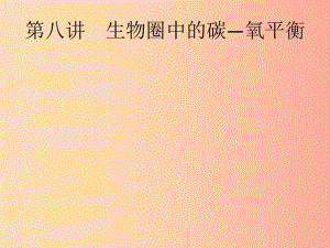 （課標通用）甘肅省2019年中考生物總復習 第二單元 生物體的結(jié)構(gòu)層次 第八講 生物圈中的碳—氧平衡課件.ppt