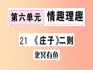 （貴州專版）2019春八年級語文下冊 第六單元 21《莊子》二則習(xí)題課件 新人教版.ppt