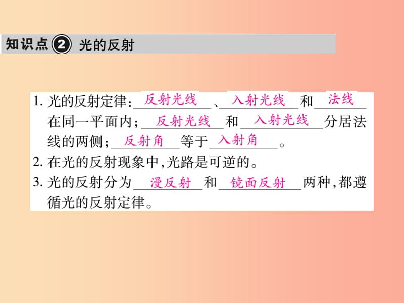 2019中考物理第一部分基础知识复习第一章光学第1讲光现象复习课件.ppt_第3页