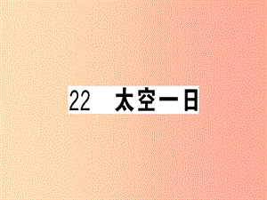 （貴州專版）2019春七年級語文下冊 第六單元 22 太空一日習(xí)題課件 新人教版.ppt