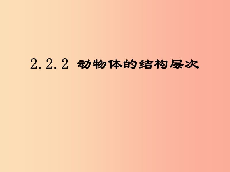 2019年七年级生物上册 2.2.2《动物体的结构层次》课件4 新人教版.ppt_第1页