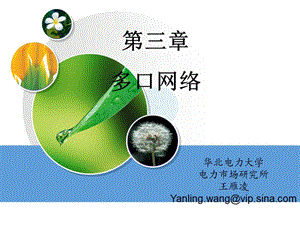 華北電力大學研究生課程-電力網(wǎng)絡分析.ppt